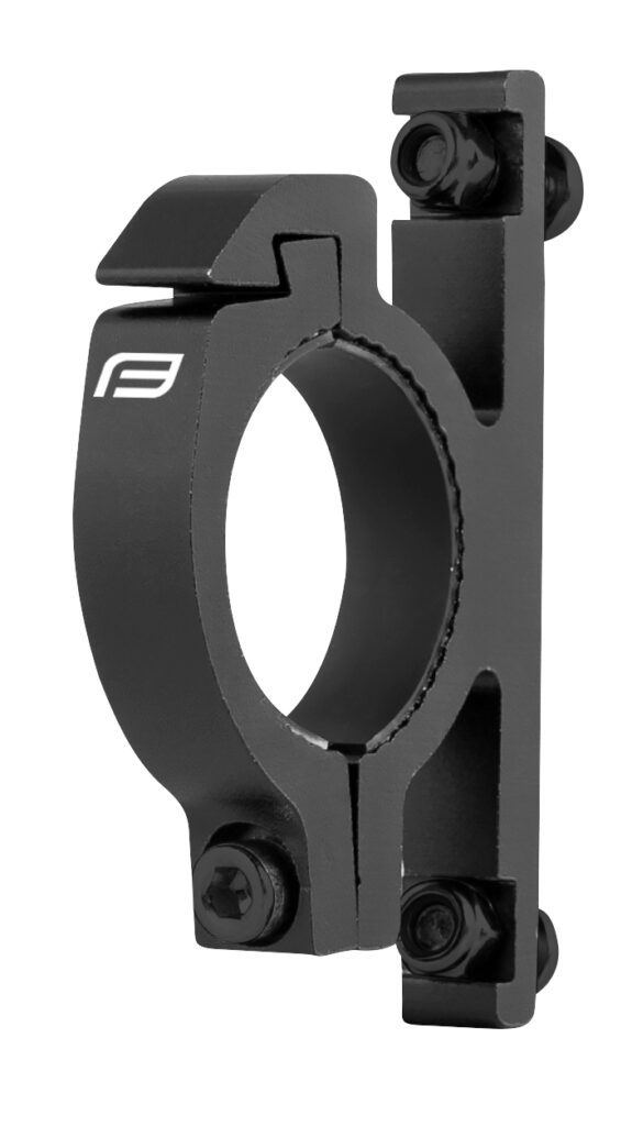Pudelikorvi kinnitus juhtrauale Ø31,8 mm Force, alu must