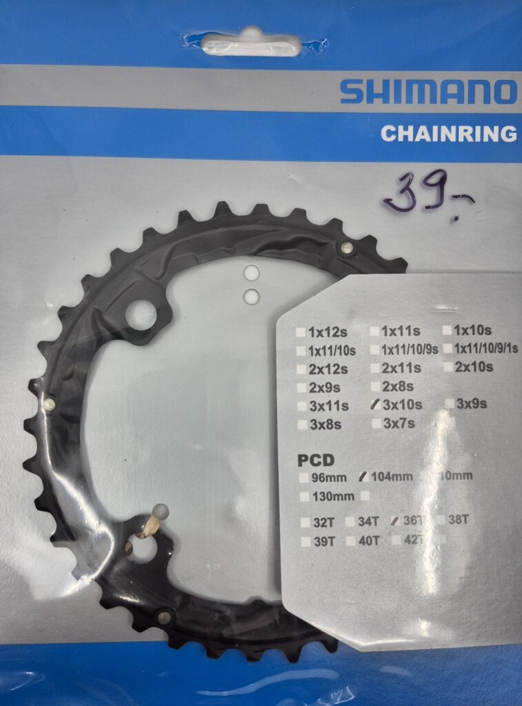 Hammasratas 36T Shimano XT FC-T781 3×10 käiku 4 auku BCD 104mm, must