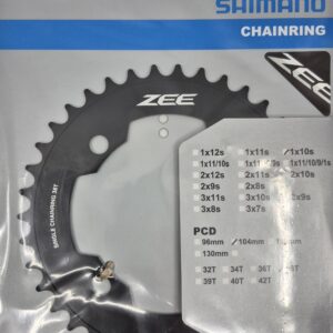 Hammasratas 38T Shimano Zee FC-M640 1×10 käiku 4 auku BCD 104mm, must